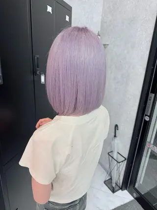 ショート カラー 🌺ハイトーン🌺 矢葺 なぎさ🌺🌺のヘアスタイル