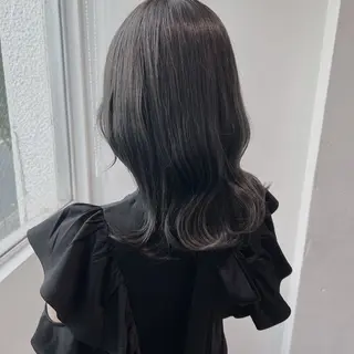 セミロング カラー 𓏸レイヤー髪質改善 透けカラーカノン🫧のヘアスタイル