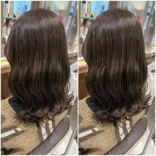 ミディアム カラー 全席個室　暖色カラー Zina松園優香🌸のヘアスタイル