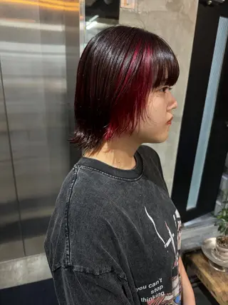 ショート カラー Mahoメンズヘア 🦋デザインカラーのヘアスタイル