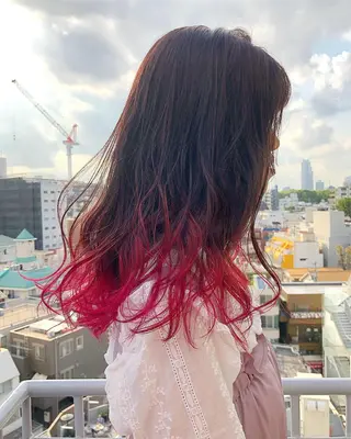 ロング カラー ヘアアレンジ 【池袋/スパイキー ショート】ⓝⓘⓜⓤのヘアスタイル