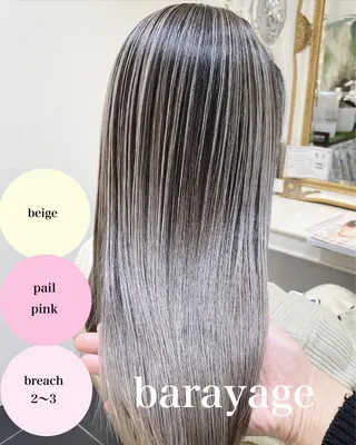 セミロング カラー 山崎俊輔/髪質改善 /バレイヤージュのヘアスタイル