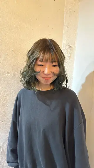 ミディアム trico hair&care space所属・trico ニシノのヘアスタイル