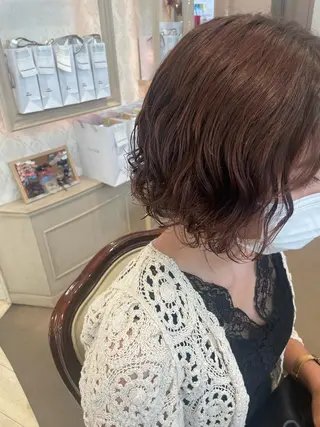 ショート パーマ 🍪ﾖｼｲﾊﾙﾈ🍪 ﾗﾍﾞﾝﾀﾞｰｶﾗｰのヘアスタイル