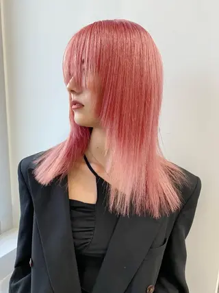 ミディアム カラー メンズパーマ/ メッシュ📍ﾕﾘのヘアスタイル