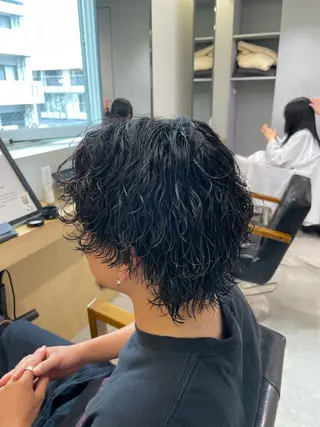 パーマ メンズ マエダ リョウのヘアスタイル