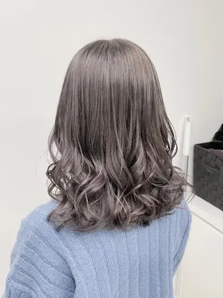 セミロング カラー ☁️グレージュカラー TAKUYA☁️のヘアスタイル