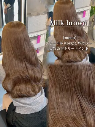 ロング カラー ヘアアレンジ ダメージレスカラー 🩵HIYO🩵のヘアスタイル