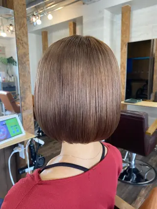 ミディアム カラー ブリーチ毛対応酸性 ストレート🌈サキのヘアスタイル