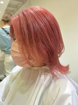 セミロング カラー ヘアアレンジ Design Color🐰アユミのヘアスタイル