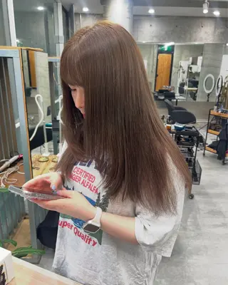 ロング welring hair salon所属・azusa/心斎橋/ ハイトーンカラーのヘアスタイル