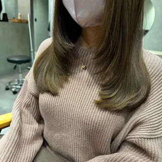 ロング カラー 韓国風/オシャレ /縮毛矯正/滝口琴未のヘアスタイル