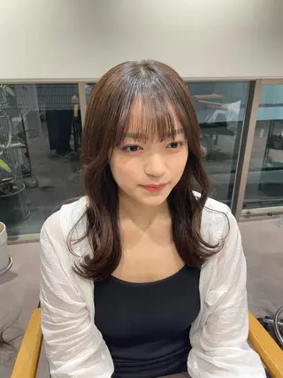ロング カラー 韓国風/オシャレ /縮毛矯正/滝口琴未のヘアスタイル
