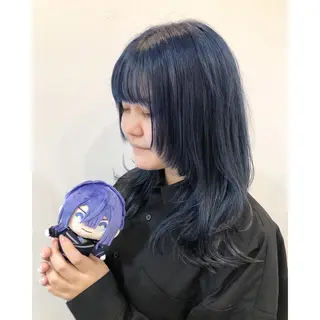 ミディアム カラー 推しカラー✨ オタク美容師ユウカのヘアスタイル