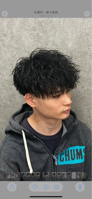 ショート パーマ メンズ メンズウルフ特化🐺 🔥長山耕大🔥のヘアスタイル
