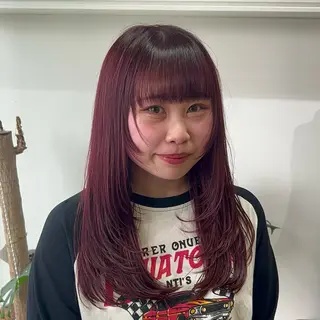 ロング カラー オカベ ショウマのヘアスタイル