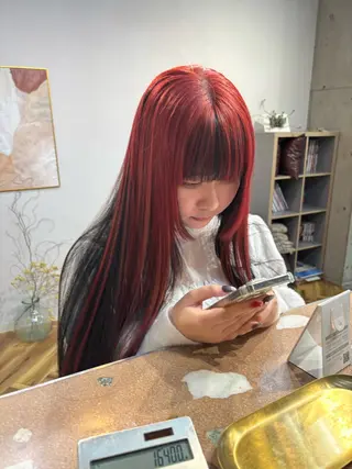 ロング カラー lani hair salon所属・SHOTO ハイトー ン/デザインカラーのヘアスタイル