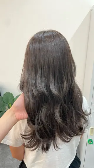 セミロング カラー ヘアアレンジ hair terrace M所属・郡山/透明感カラー /馬場アンドレアのヘアスタイル