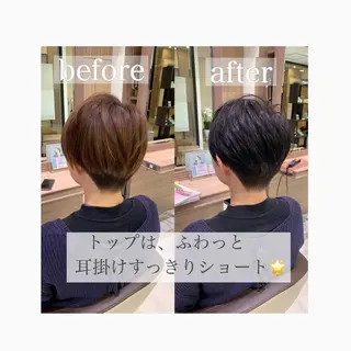 ショート ショート、ボブ/ 川鍋薫のヘアスタイル
