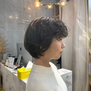 ショート パーマ OLSEN D.B.A BALLOON HAIR所属・さとう あやかのヘアスタイル