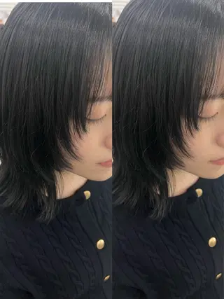 ミディアム 🎀韓国風レイヤー/ 切りっぱなしボブ🎀のヘアスタイル