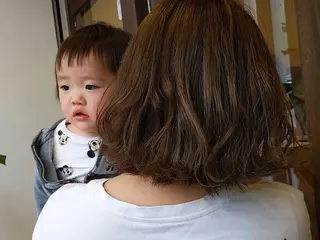 ミディアム キッズ カラー 髪質改善＆白髪ぼかし カラー♡店長みやけ♡のヘアスタイル