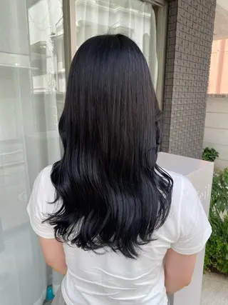 セミロング カラー グレージュ/透明感/ 韓国ヘア/RISAのヘアスタイル