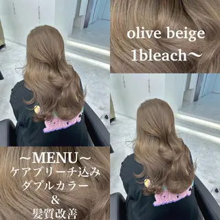 セミロング ハイトーン/ダブルカ ラー/RINKA🎀のヘアスタイル