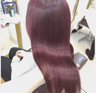 ロング 🌷韓国顔周りカット ×艶カラーaki🌷のヘアスタイル