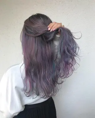 ロング カラー インナーカラー/天神 ブリーチ/吉田のヘアスタイル