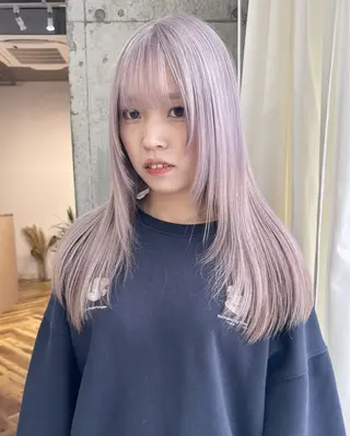 ロング カラー ヘアアレンジ lani ブリーチ /ダブルカラーのヘアスタイル