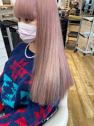 ロング Beleza 渋谷所属・Kazusa/渋谷/ エクステ/ハイトーンのヘアスタイル