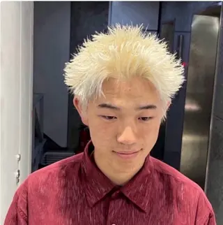 ショート カラー パーマ メンズ 🔥メンズ 特化🔥菊水皐暉🔥のヘアスタイル