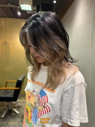 ミディアム 心斎橋ハイトーン/ カノンのヘアスタイル