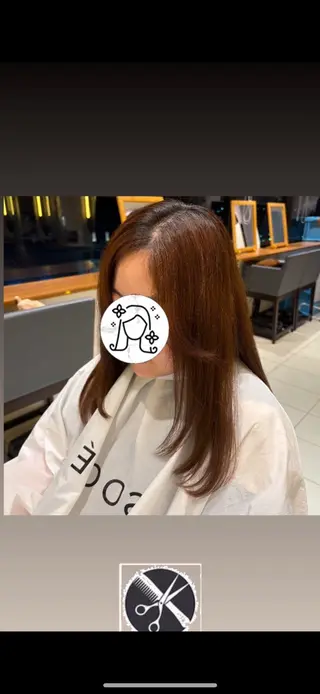 ロング 森田 玲央のヘアスタイル