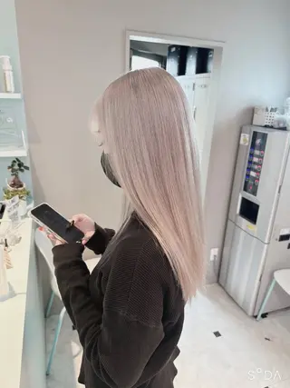 ロング カラー ハイトーン/韓国 レイヤー/るか🎀のヘアスタイル