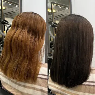 セミロング カラー ⠀ 那月のヘアスタイル