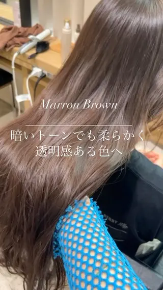 カラー 透明感カラー✨🩵 韓国ヘアkanatoのヘアスタイル