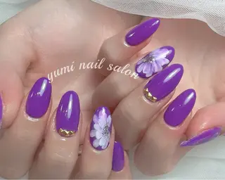 ネイル yumiジェル& チップ長さだしのネイルデザイン