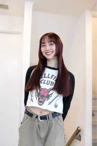 ロング カラー ヘアアレンジ 🦠デザインカラー/ 魚瀬あおい🦠のヘアスタイル