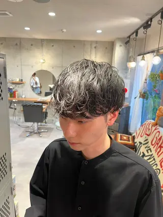 ショート メンズ Lamp所属・🌀メンズパーマ🌀 🐏丸山祐宇🐏のヘアスタイル