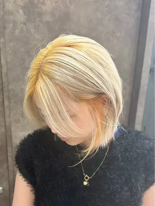 カラー 《ブリーチ/赤み消し /髪質改善》若松良樹のヘアスタイル