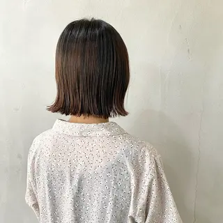 ショート カラー ボブ/パーマ ミヒラケイタのヘアスタイル