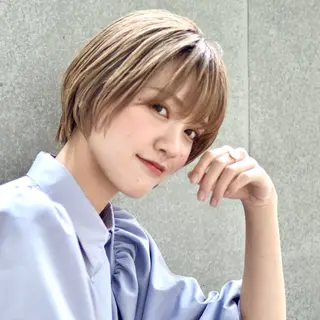 ショート カラー SALOWIN武蔵小杉所属・クスノキ ヤスタカのヘアスタイル