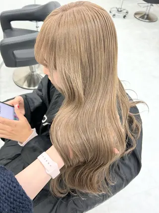 カラー 透ける透明感カラー 🤍anju🎀のヘアスタイル