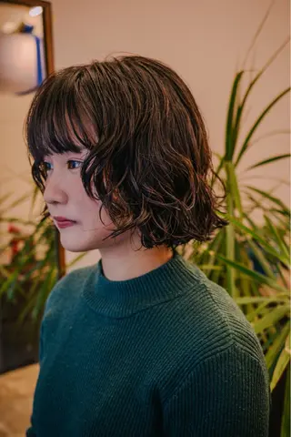 ミディアム パーマ 渡邉 悠斗のヘアスタイル