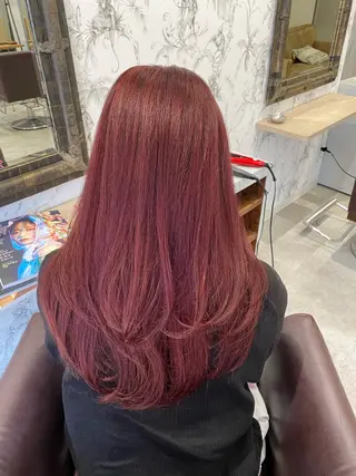 ロング ゅぃ /韓国風/顔周りのヘアスタイル