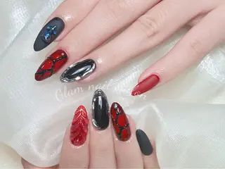 ネイル エツメ💅 長さだし🎀デザインのネイルデザイン