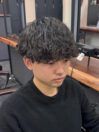 パーマ メンズ 柏メンズカットパーマ NO.1タイチのヘアスタイル