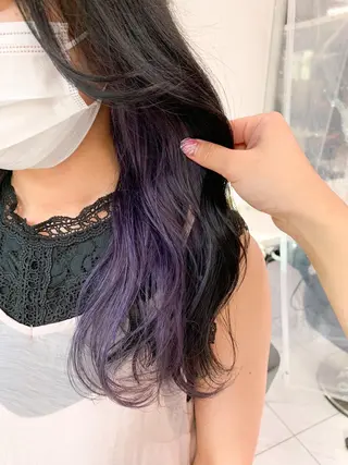 セミロング カラー ヘアアレンジ neon hair所属・🩵 JURI🩵のヘアスタイル